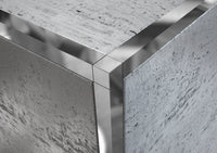 Capsula ALLUMINIO angolo quadro per profili rivestimento piastrelle Misura: 10 MM Quadra, FINITURA: Alluminio opaco, Sezione: Quadra