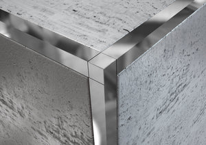 Capsula ALLUMINIO angolo quadro per profili rivestimento piastrelle FINITURA: Alluminio opaco, Sezione: Quadra, Misura: 12 MM Quadra