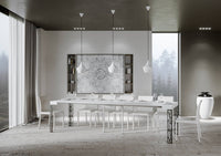 Consolle Allungabile 90-300x40x77 cm in Nobilitato Bianco