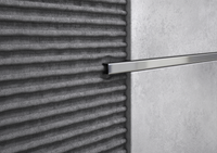 Listello in ACCIAIO. Barra 2.5 m SPESSORE PER MATTONELLA: 10 mm, FINITURA: Lucido, SPESSORE ACCIAIO: 1 mm