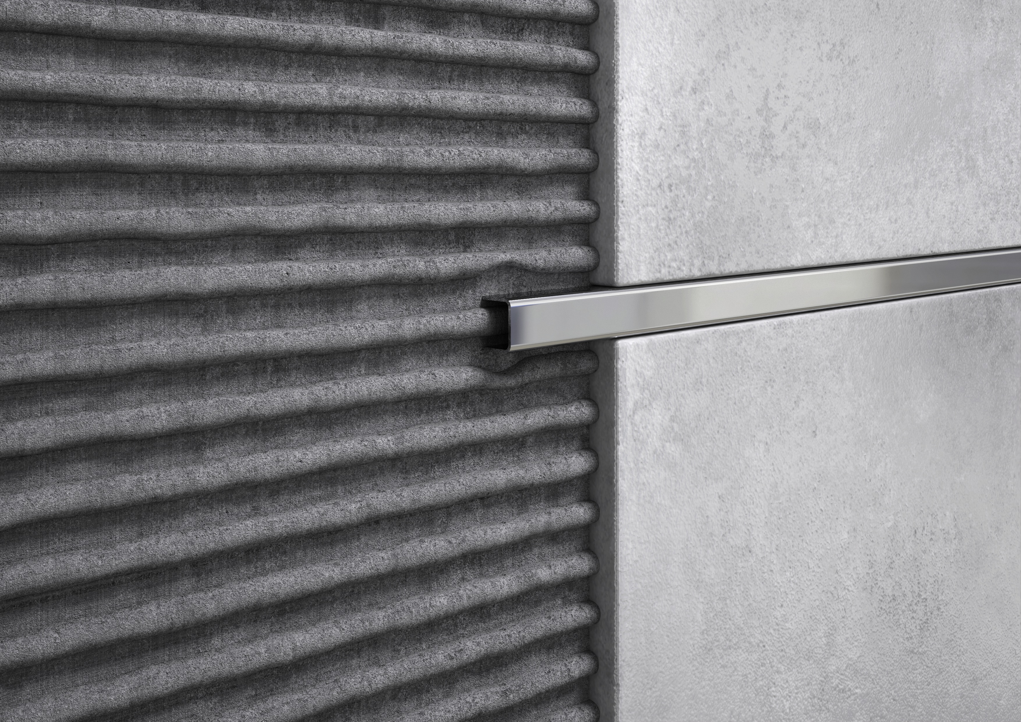 Listello in ACCIAIO. Barra 2.5 m SPESSORE PER MATTONELLA: 10 mm, FINITURA: Lucido, SPESSORE ACCIAIO: 1 mm