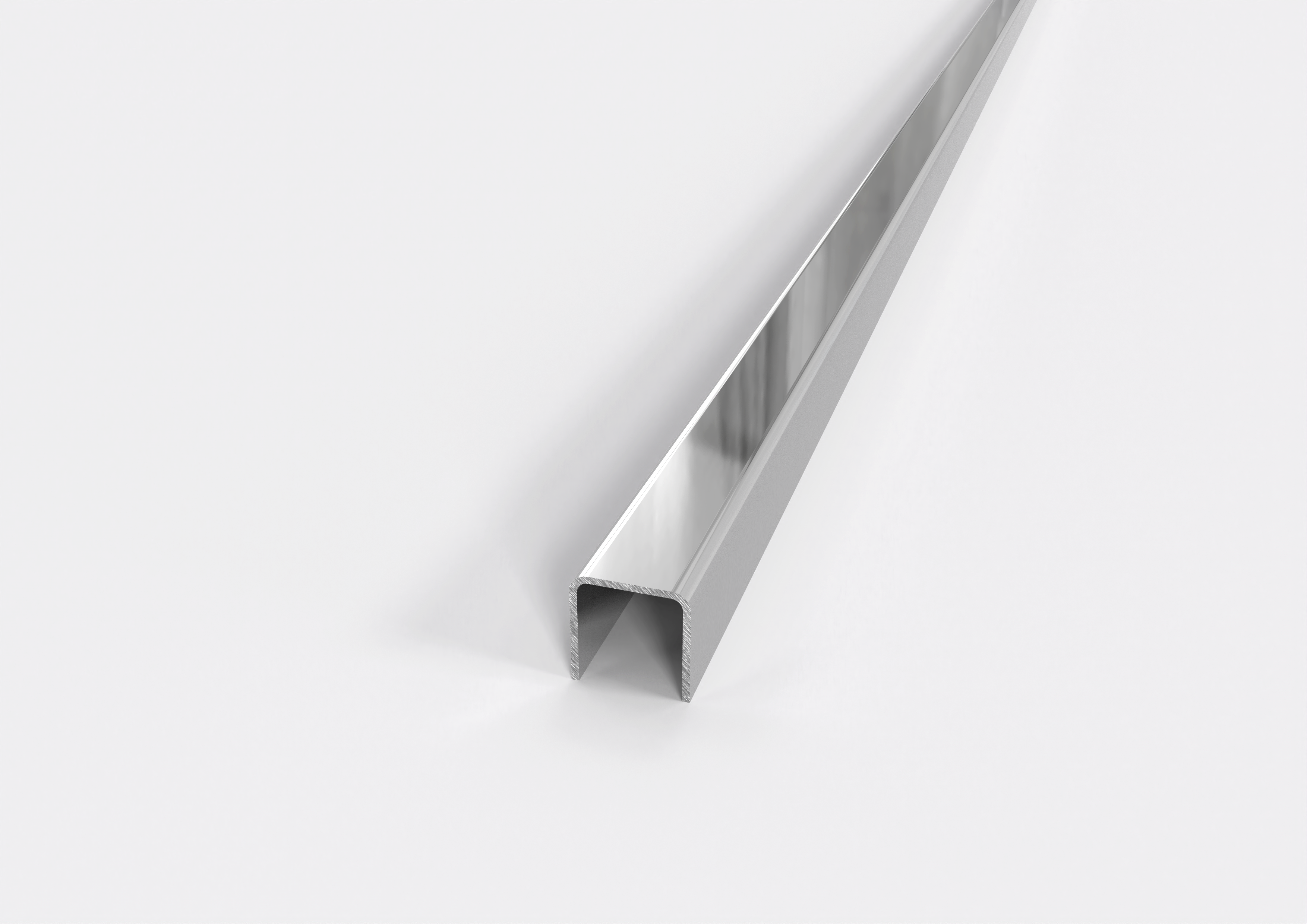 Listello in ACCIAIO. Barra 2.5 m SPESSORE PER MATTONELLA: 10 mm, FINITURA: Lucido, SPESSORE ACCIAIO: 1 mm