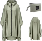 Poncho per Festival - Regenponcho per Bicicletta Uomo e Donna - Impermeabile - Beige