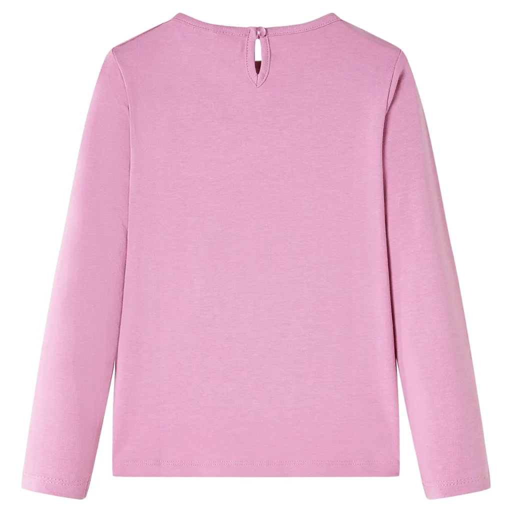 Maglietta per Bambini Maniche Lunghe Rosa Bruciato 116