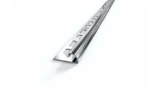 Profilo ACCIAIO angolo tondo per piastrelle. Barra 2.5 M FINITURA: Lucido, SPESSORE PER MATTONELLA: 12 mm, Spessore Acciaio Aisi 304: 0.6 mm