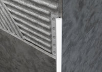 Profilo ALLUMINIO angolare per Led. Barra 2.5 M Spazio per Striscia Led: 8 mm, SPESSORE PER MATTONELLA: Spessore 10 mm