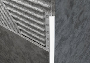 Profilo ALLUMINIO angolare per Led. Barra 2.5 M Spazio per Striscia Led: 8 mm, SPESSORE PER MATTONELLA: Spessore 10 mm