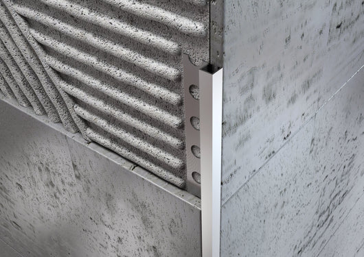 Profilo ALLUMINIO angolo quadro per piastrelle. Barra 2.5 M MISURA H: mm 8, FINITURA: Opaco