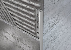 Profilo ALLUMINIO angolo tondo per piastrelle. Barra 2.5 M MISURA H: mm 8, FINITURA: Opaco