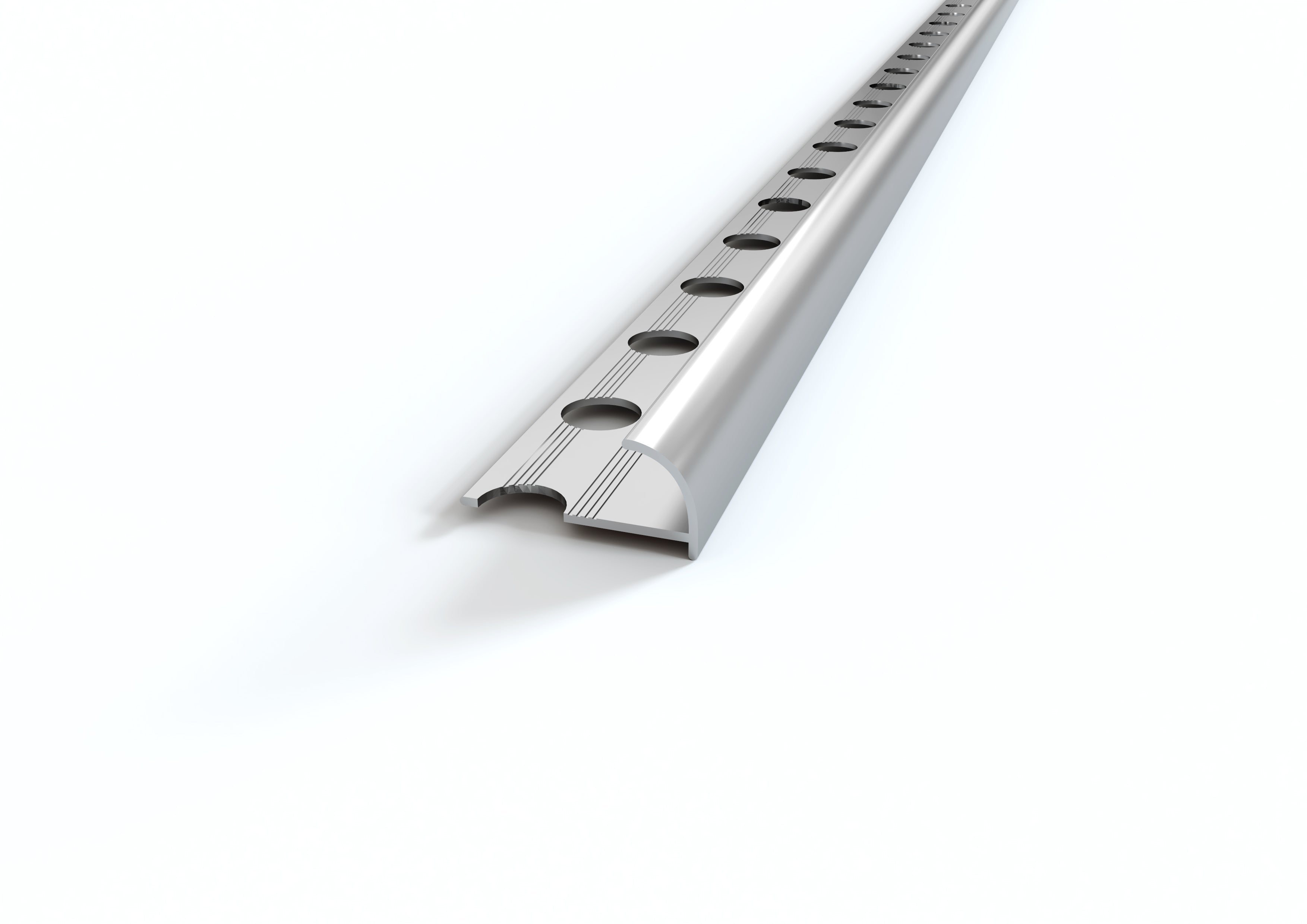 Profilo ALLUMINIO angolo tondo per piastrelle. Barra 2.5 M MISURA H: mm 12, FINITURA: Opaco