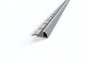 Profilo ALLUMINIO decorato argento angolo tondo per piastrelle. Barra 2.5 M Misura: MM 10