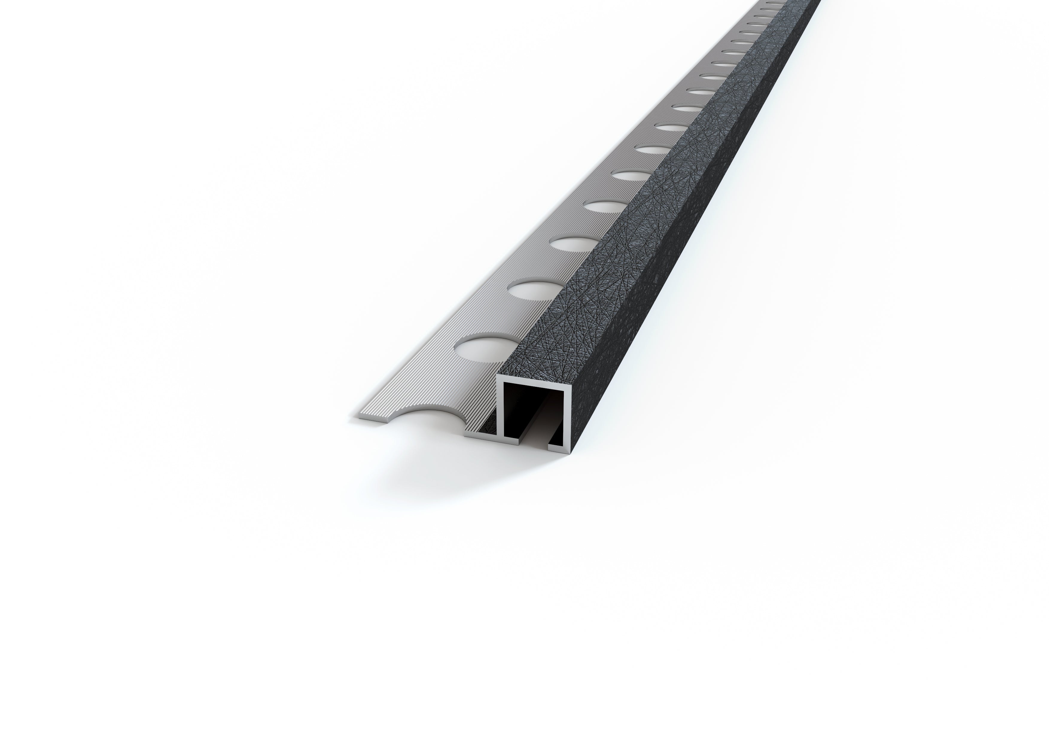 Profilo ALLUMINIO decorato wenge' angolo quadro per piastrelle. Barra 2.5 M Misura: MM 10.5