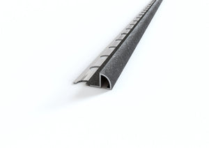 Profilo ALLUMINIO decorato wenge' angolo tondo per piastrelle. Barra 2.5 M Misura: MM 10