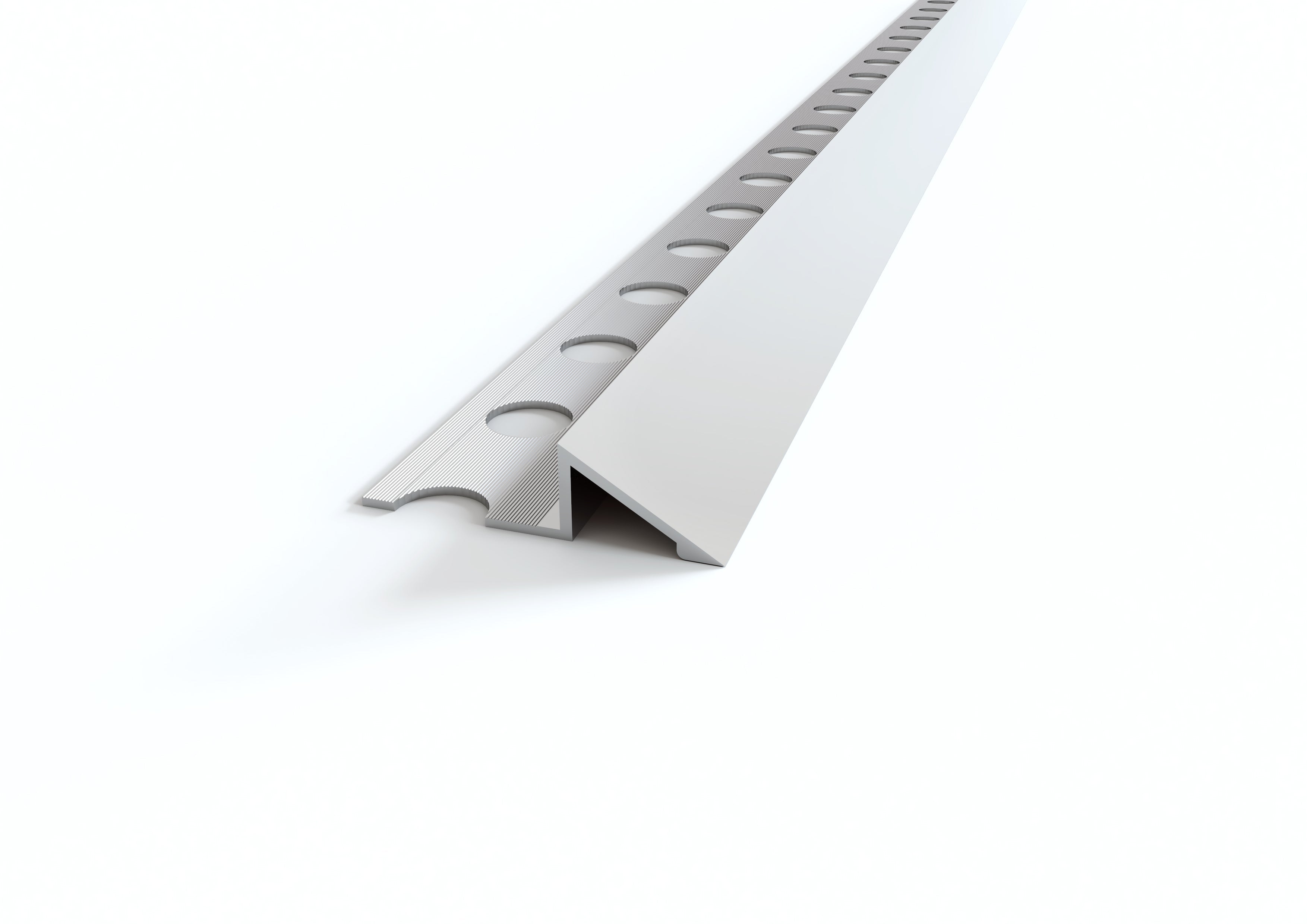 Profilo ALLUMINIO terminale a rampa per pavimenti. Barra 2.5 M Spessore: 12 mm, FINITURA: Alluminio opaco, Lunghezza: 2.5 M