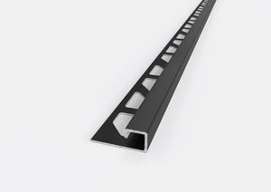 Profilo angolo quadro in ACCIAIO nero opaco. Barra 2.5 M FINITURA: Nero opaco, Spessore mattonella: 10 MM