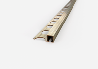 Profilo angolo quadro in OTTONE bronzo antico. Barra 2.5 M Spessore mattonella: mm 10, FINITURA: Spazzolato bronzo antico