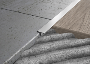 Profilo coprigiunto a T in ACCIAIO. Barra 2.5 m FINITURA: Opaco, Misura: Testa 10 MM