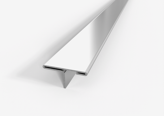 Profilo coprigiunto a T in ACCIAIO. Barra 2.5 m FINITURA: Opaco, Misura: Testa 10 MM