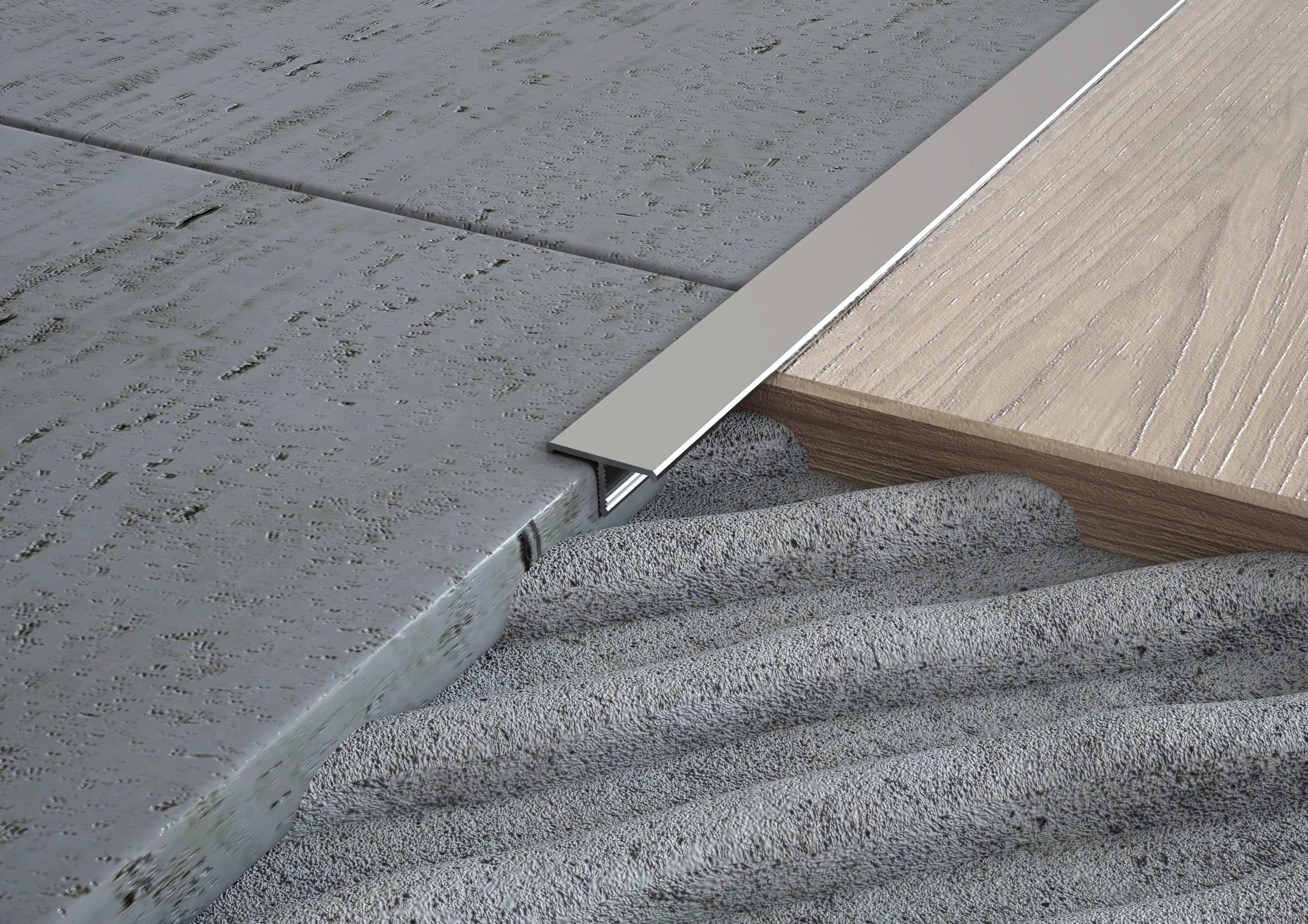 Profilo coprigiunto in ALLUMINIO a "T" per pavimenti. Barra 2.5 M Misura: MM 10, FINITURA: Alluminio lucido