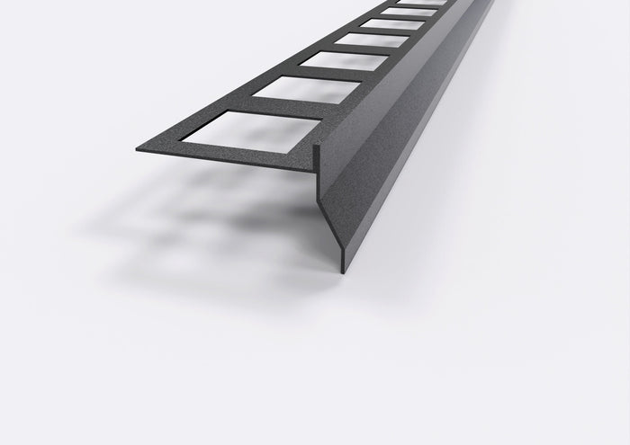 Profilo gocciolatoio per balconi e terrazze in ALLUMINIO "NOR". Lunghezza 2.7 m FINITURA: Antracite, ARTICOLO: Profilo Gocciolatoio NOR. Barra 2.7 M