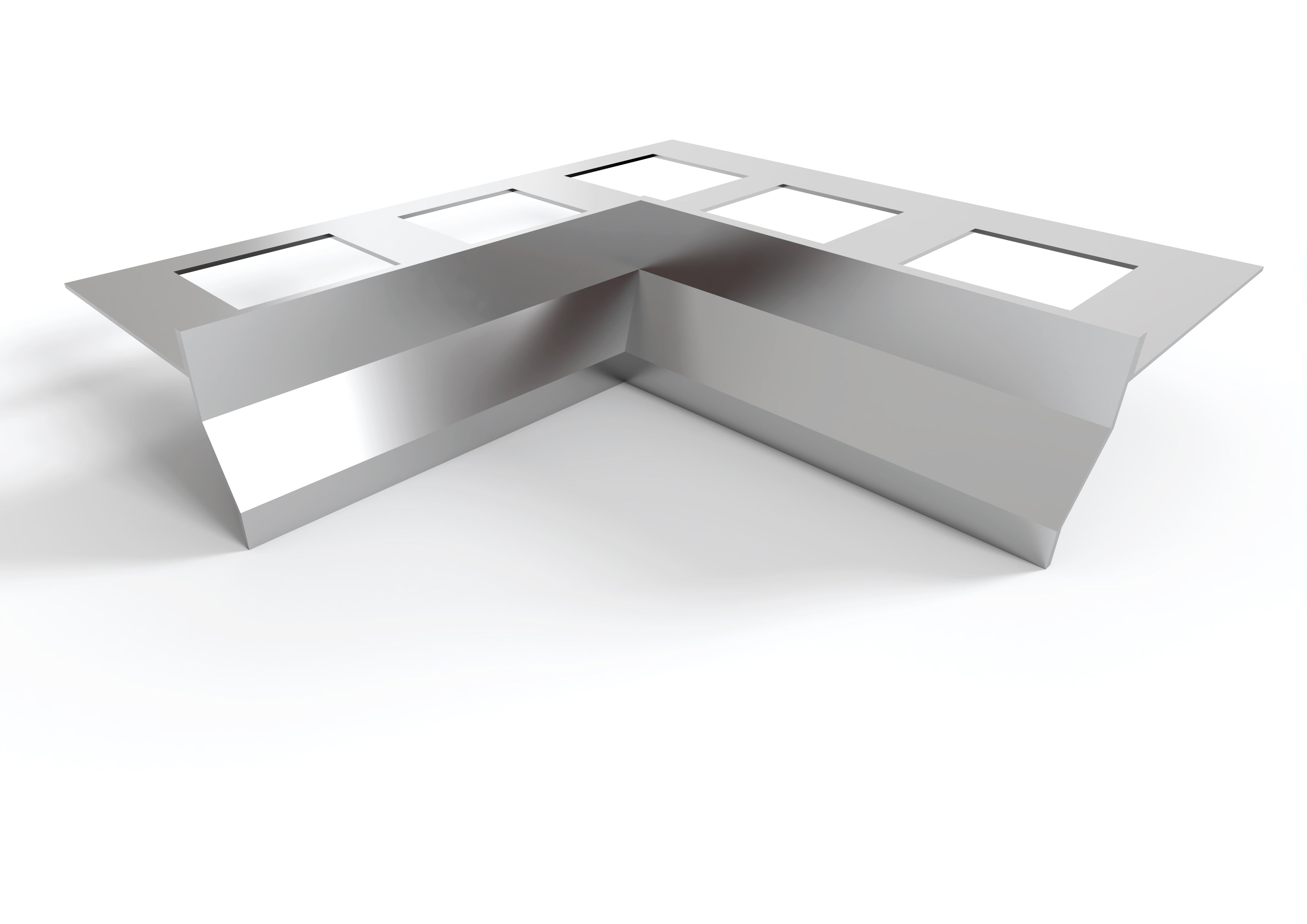 Profilo gocciolatoio per balconi e terrazze in ALLUMINIO "NOR". Lunghezza 2.7 m ARTICOLO: Angolare Interno NOR, FINITURA: Bianco Ral 9010