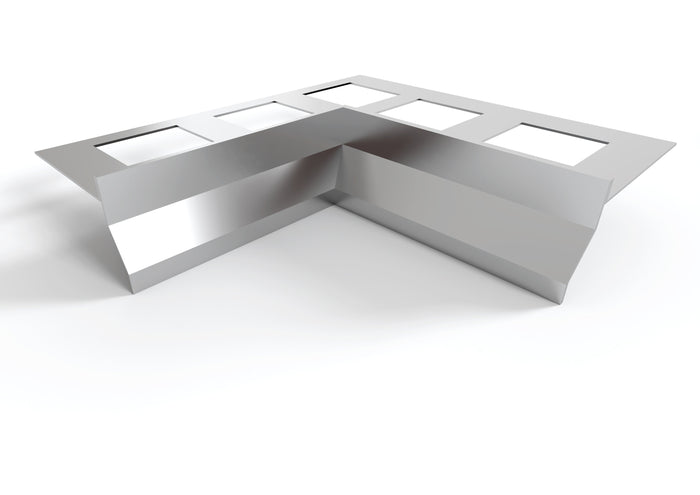 Profilo gocciolatoio per balconi e terrazze in ALLUMINIO "NOR". Lunghezza 2.7 m ARTICOLO: Angolare Interno NOR, FINITURA: Bianco Ral 9010