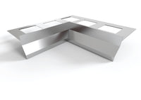 Profilo gocciolatoio per balconi e terrazze in ALLUMINIO "NOR". Lunghezza 2.7 m FINITURA: Grigio Chiaro Ral 7038, ARTICOLO: Angolare Interno NOR