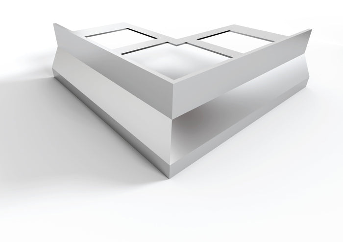 Profilo gocciolatoio per balconi e terrazze in ALLUMINIO "NOR". Lunghezza 2.7 m ARTICOLO: Angolare Esterno NOR, FINITURA: Alluminio Naturale Grezzo da Verniciare