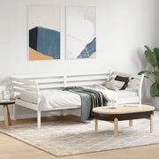 Dormeuse senza Materasso Bianca 90x190 cm Legno Massello Pino 842879