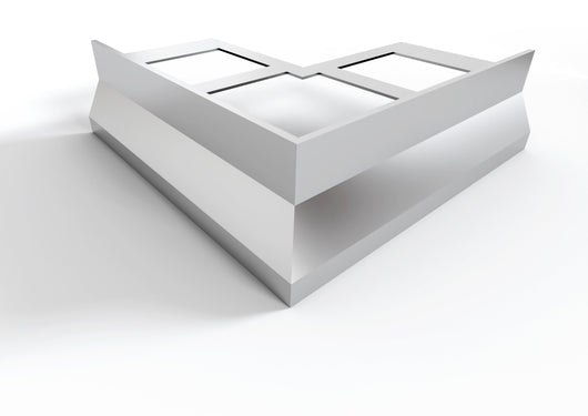 Profilo gocciolatoio per balconi e terrazze in ALLUMINIO "NOR". Lunghezza 2.7 m ARTICOLO: Angolare Esterno NOR, FINITURA: Bianco Ral 9010