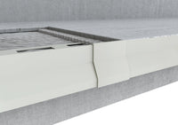 Profilo gocciolatoio per balconi e terrazze in ALLUMINIO "NOR". Lunghezza 2.7 m ARTICOLO: Giunzione per Gocciolatoio NOR, FINITURA: Alluminio Naturale Grezzo da Verniciare