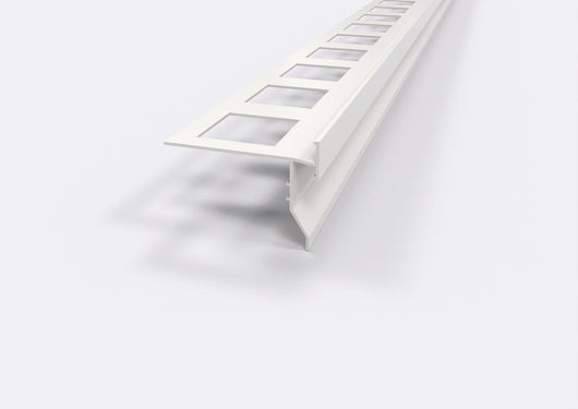 Profilo gocciolatoio per balconi e terrazze in ALLUMINIO "TOP" lunghezza 2.7 m ARTICOLO: Profilo Gocciolatoio TOP. Barra 2.7 M, FINITURA: Bianco Ral 9010