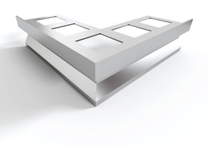 Profilo gocciolatoio per balconi e terrazze in ALLUMINIO "TOP" lunghezza 2.7 m FINITURA: Testa di Moro Ral 8019, ARTICOLO: Angolare Esterno TOP