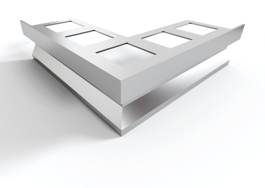 Profilo gocciolatoio per balconi e terrazze in ALLUMINIO "TOP" lunghezza 2.7 m ARTICOLO: Angolare Esterno TOP, FINITURA: Alluminio Naturale Grezzo da Verniciare