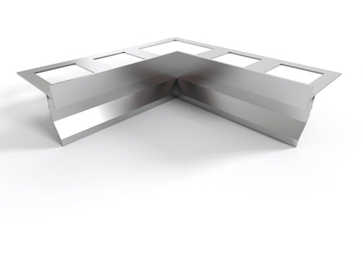 Profilo gocciolatoio per balconi e terrazze in ALLUMINIO "TOP" lunghezza 2.7 m ARTICOLO: Angolare Interno TOP, FINITURA: Alluminio Naturale Grezzo da Verniciare