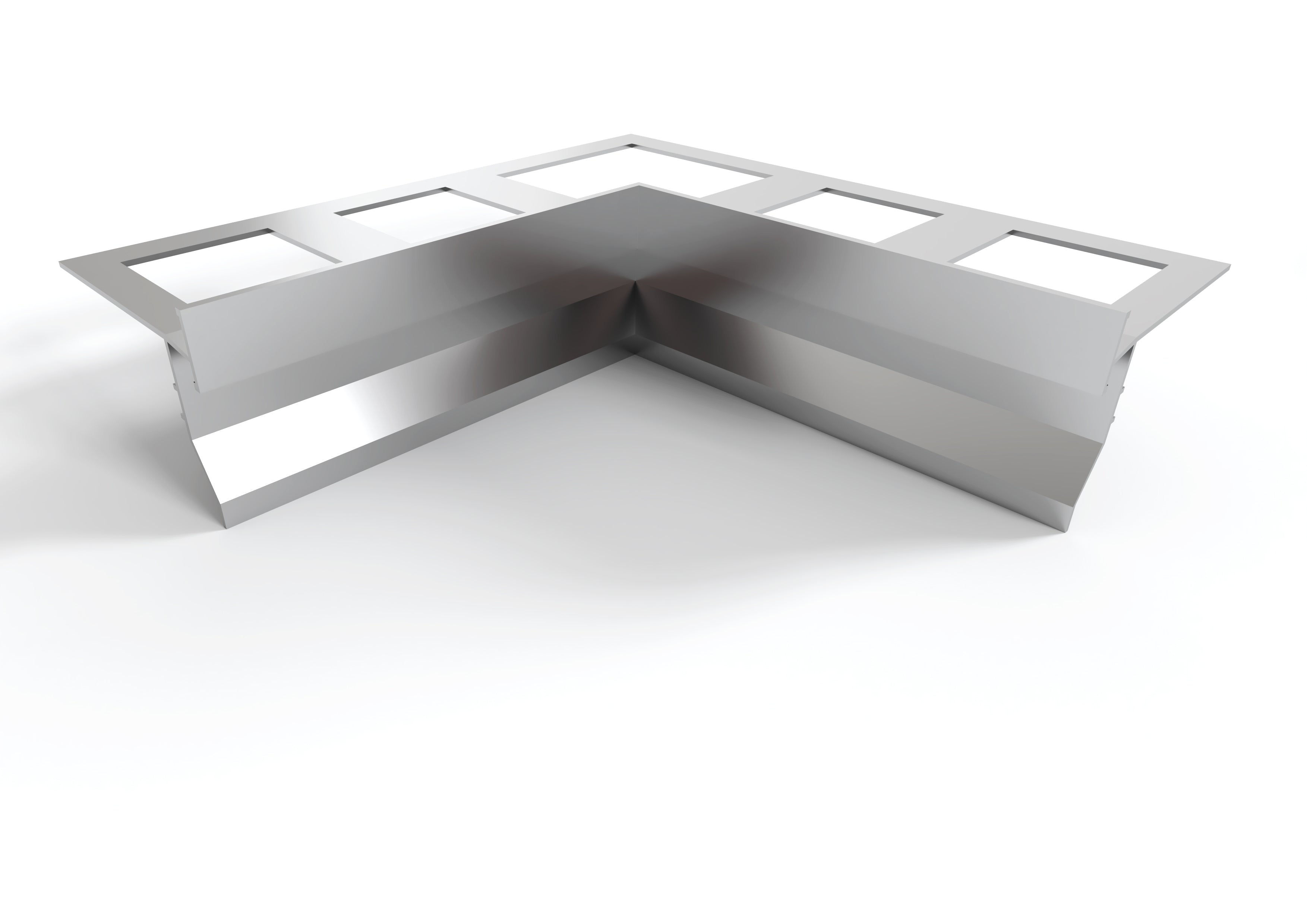 Profilo gocciolatoio per balconi e terrazze in ALLUMINIO "TOP" lunghezza 2.7 m ARTICOLO: Angolare Interno TOP, FINITURA: Grigio Chiaro Ral 7038