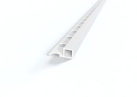 Profilo Jolly Quadro in PVC. Barra 2.6 M FINITURA: Bianco, SPESSORE PER MATTONELLA: H 10 mm