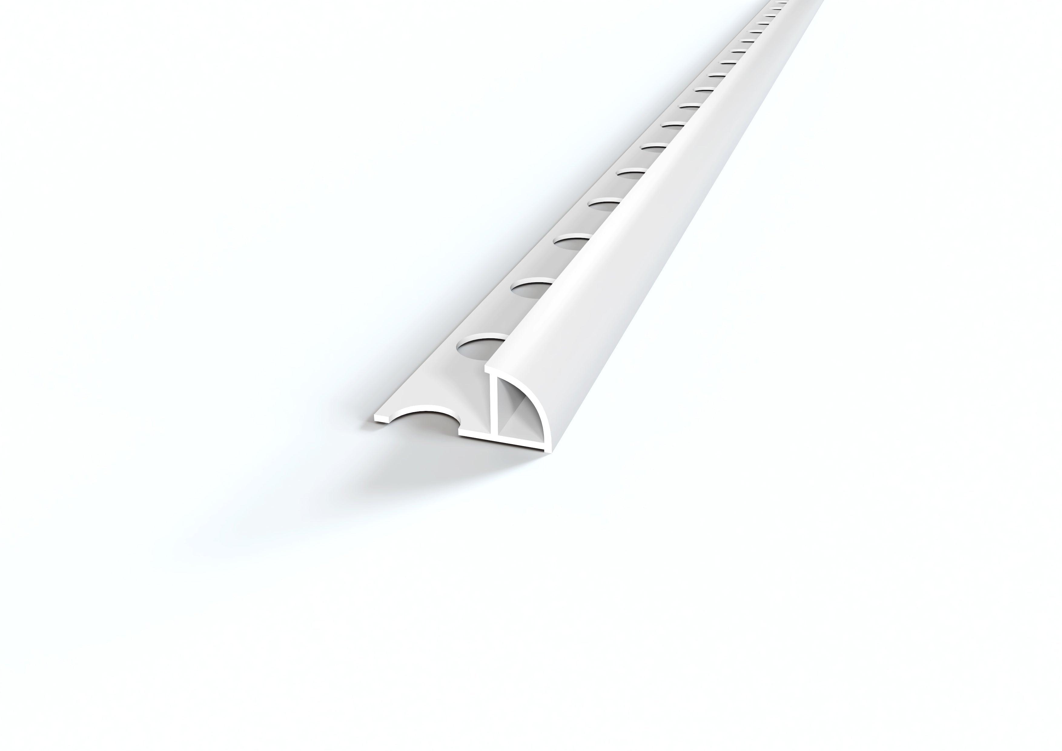 Profilo jolly tondo in PVC barra 2.6 m Capsula: mm 10, MISURA H: mm 8, Colore: Bianco