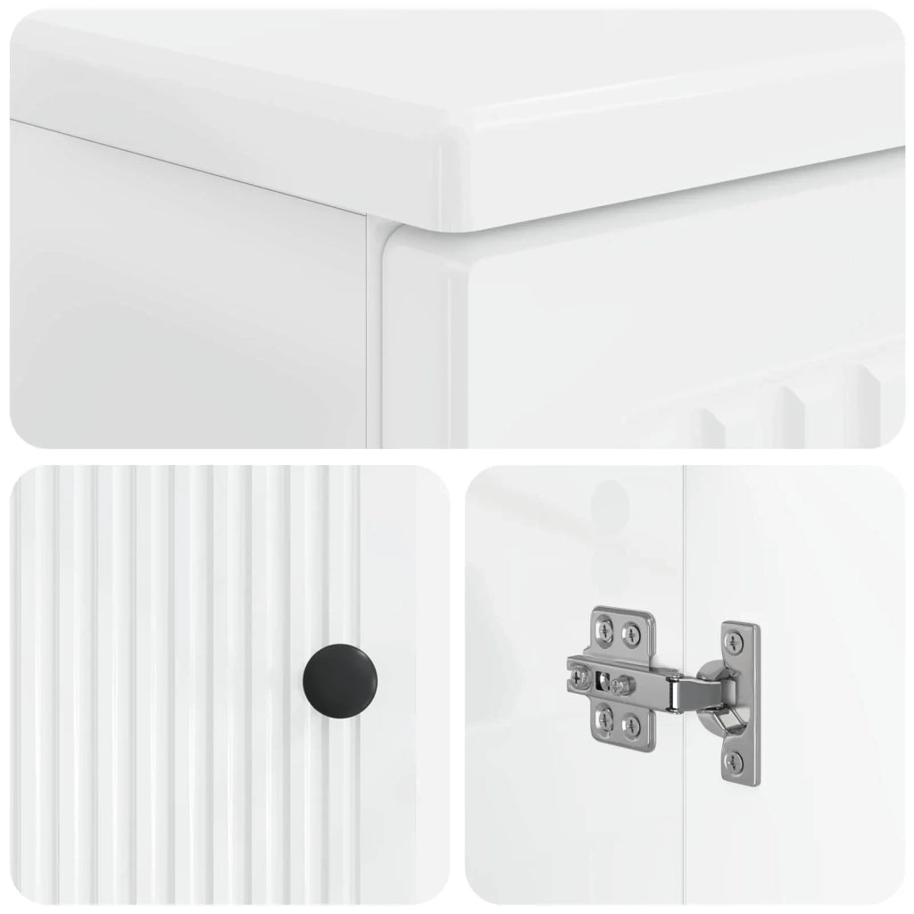 Armadio per Lavabo da Bagno EDE Bianco Lucido 895909