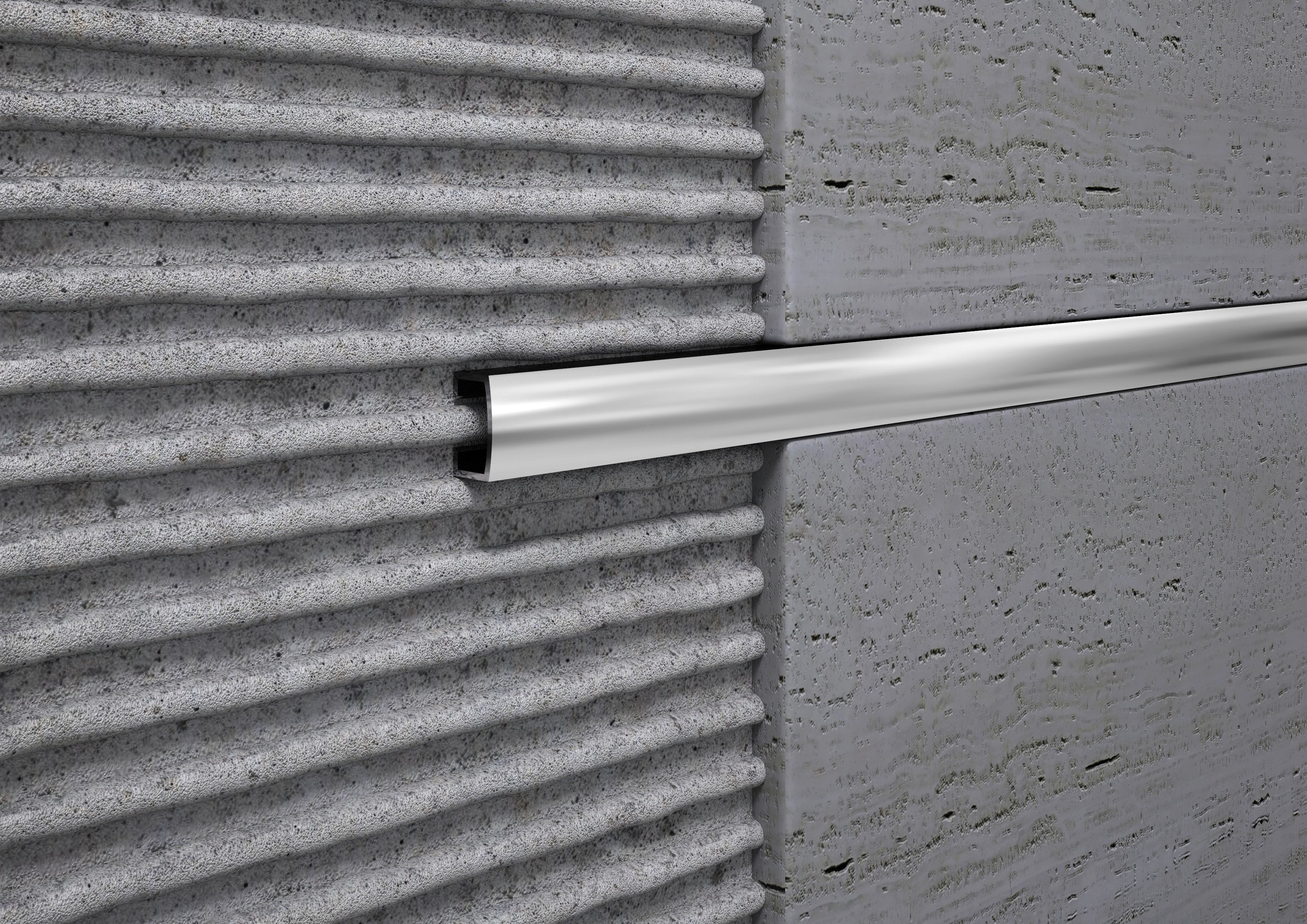 Profilo Listello in ALLUMINIO vista bombata per piastrelle. Barra 2.5 M FINITURA: Lucido, Misura: mm 10x6