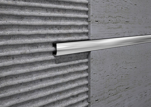 Profilo Listello in ALLUMINIO vista bombata per piastrelle. Barra 2.5 M FINITURA: Lucido, Misura: mm 10x6