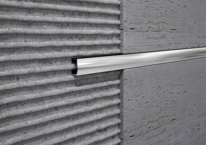 Profilo Listello in ALLUMINIO vista bombata per piastrelle. Barra 2.5 M FINITURA: Lucido, Misura: mm 10x6