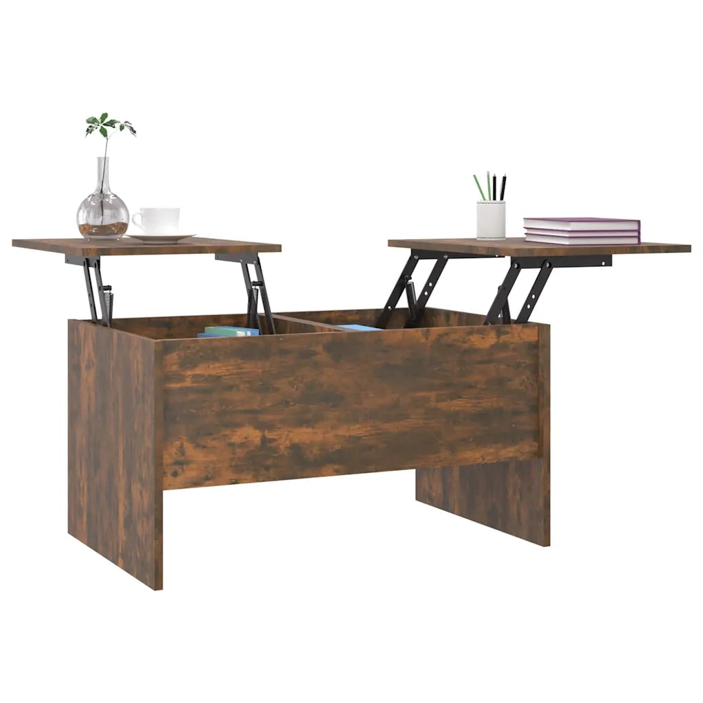 Tavolino da Salotto Rovere Fumo 80x50x42,5 cm Legno Multistrato 819293