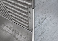 Profilo per bassi spessori 4.5 mm in ALLUMINIO angolo quadro per rivestimento. Barra 2.5 M Misura: 4.55 MM, FINITURA: Alluminio lucido