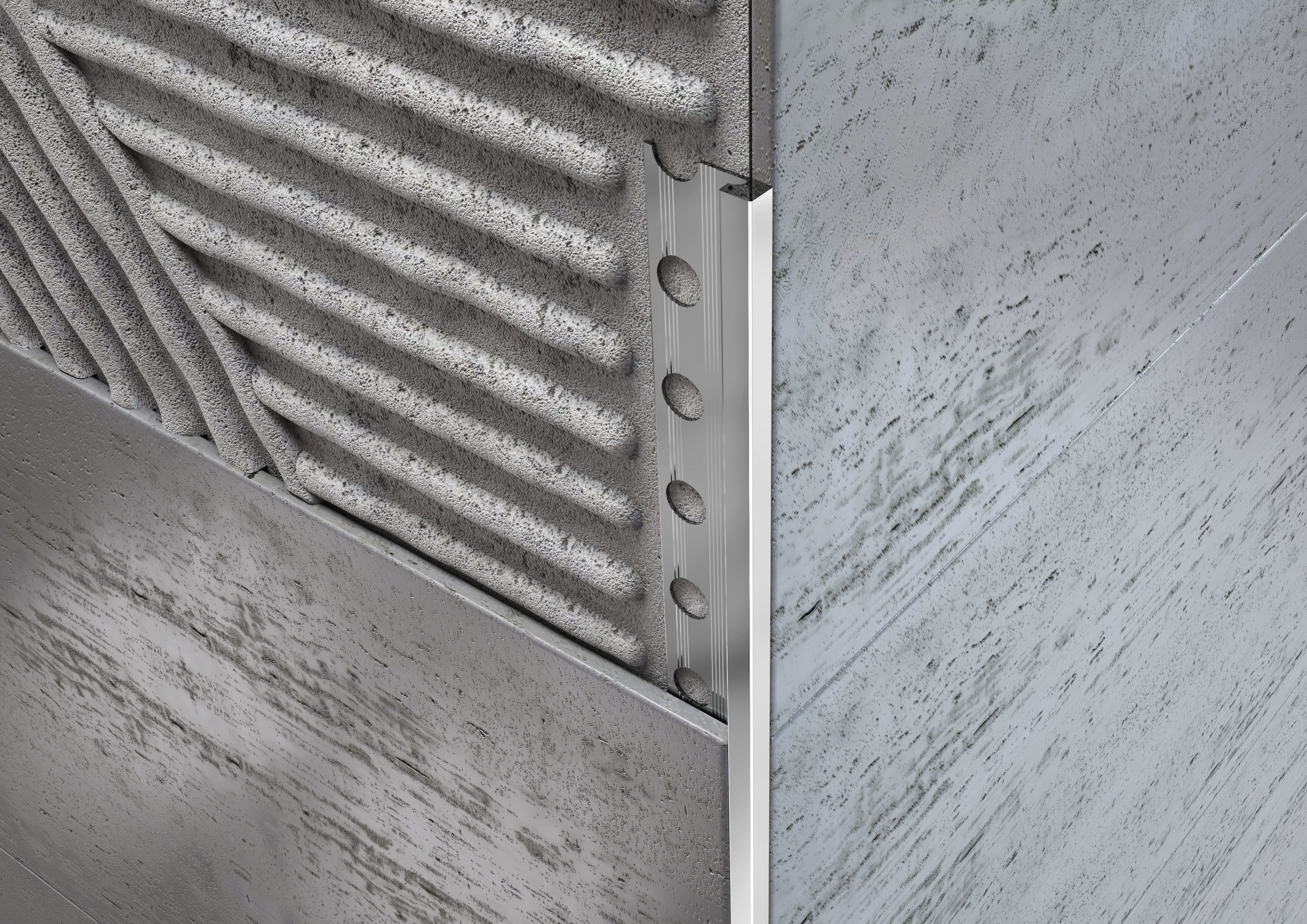 Profilo per bassi spessori 4.5 mm in ALLUMINIO angolo quadro per rivestimento. Barra 2.5 M Misura: 4.55 MM, FINITURA: Alluminio lucido