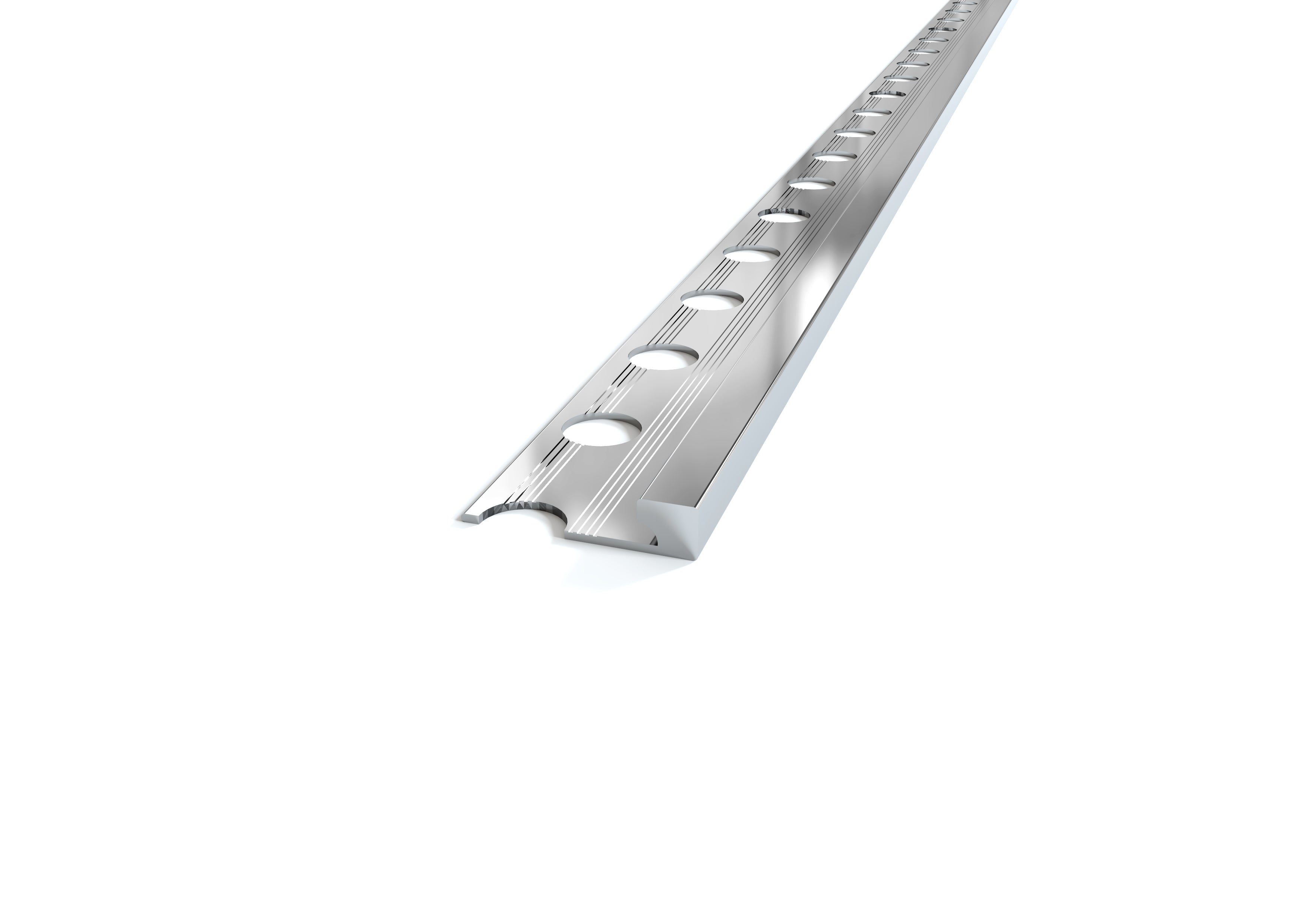 Profilo per bassi spessori 4.5 mm in ALLUMINIO angolo quadro per rivestimento. Barra 2.5 M Misura: 4.55 MM, FINITURA: Alluminio lucido