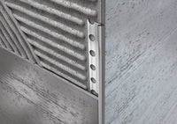 Profilo per bassi spessori 4.5 mm in ALLUMINIO angolo tondo per rivestimento. Barra 2.5 M Misura: 4.55 MM, FINITURA: Alluminio lucido