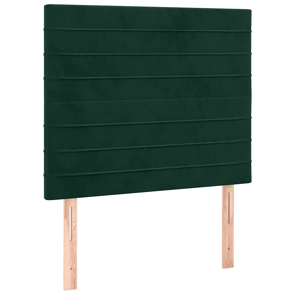 Giroletto senza Materasso Verde Scuro 90x190 cm in Velluto