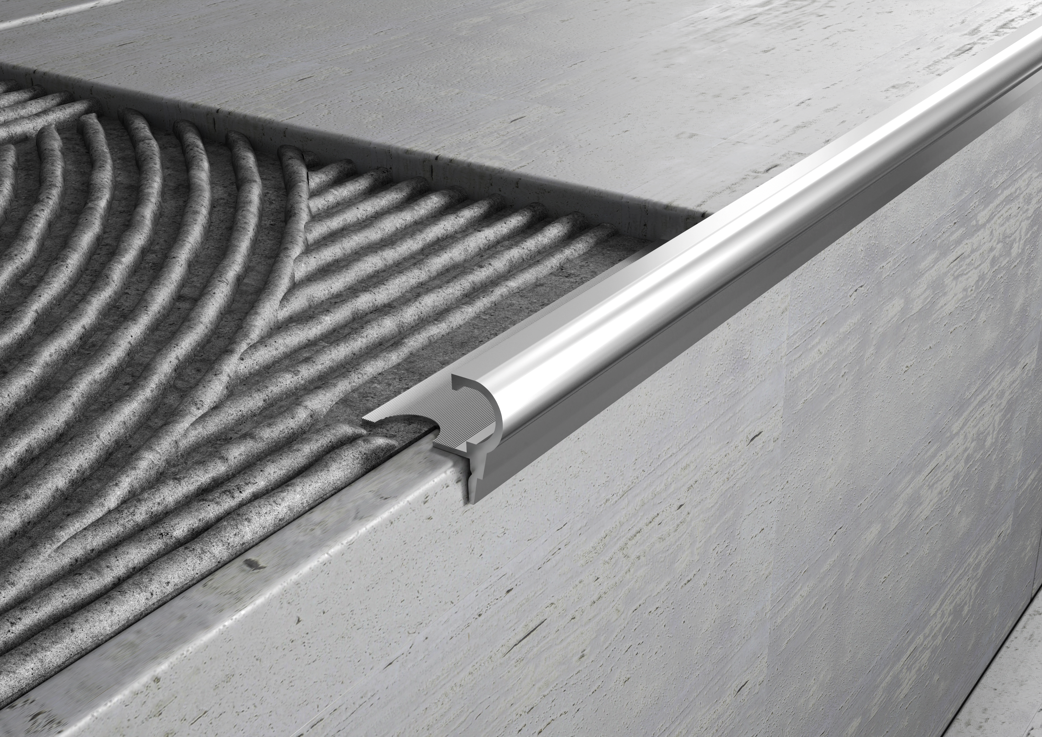 Profilo proteggi gradino in ALLUMINIO . Barra 2.5 M Misura: Spessore 12.2, FINITURA: Opaco