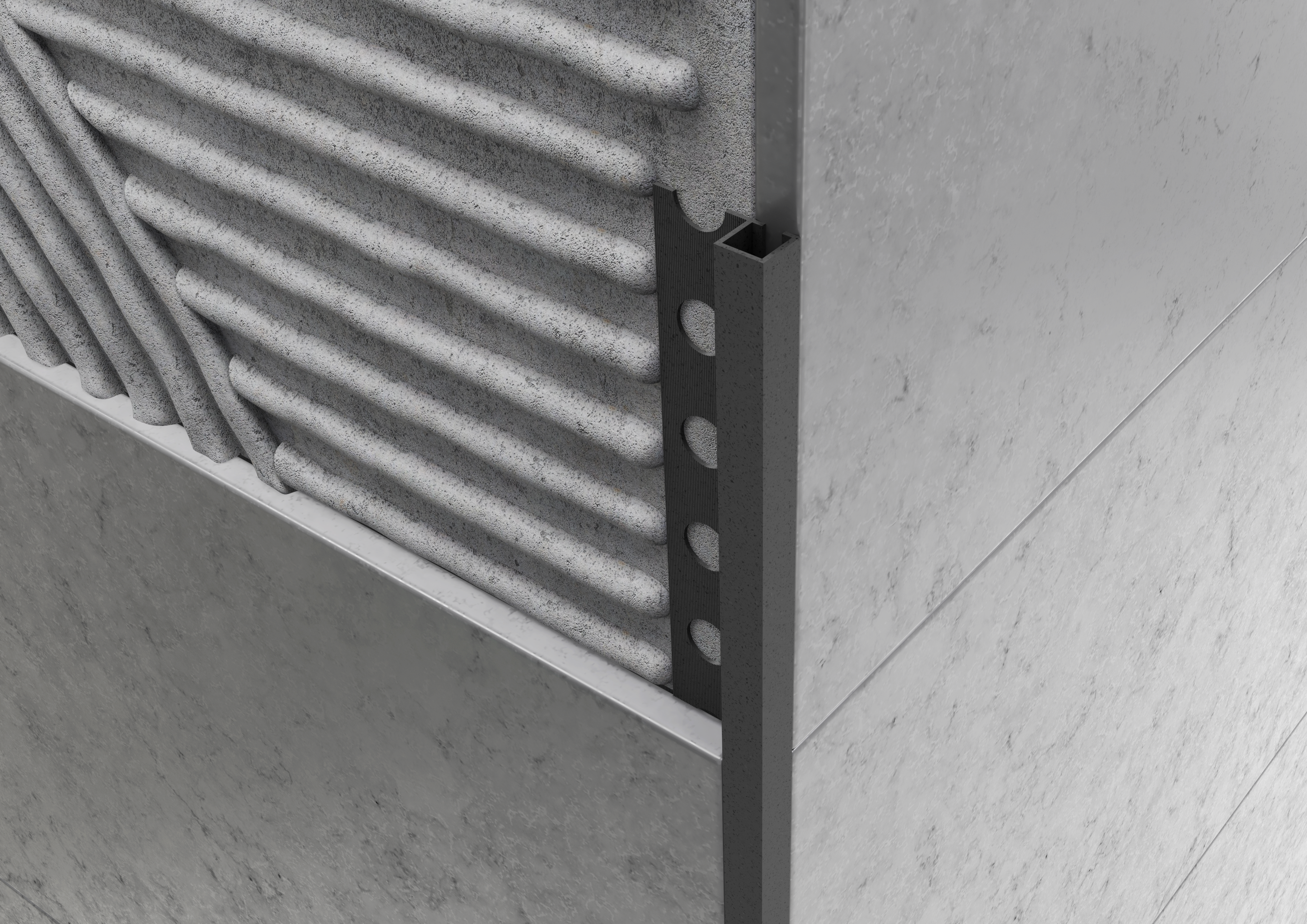 Profilo quadro in ALLUMINIO - Finitura Sabbia Antracite. Barra 2.5 M Spessore: 10 mm, FINITURA: Sabbia Antracite